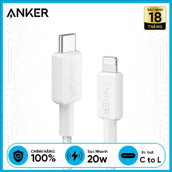 Cáp ANKER Type-C To Lightning MFI 20W 0.9m (A81B5)