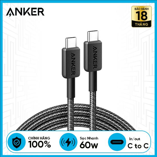 Cáp ANKER C To C 60W 0.9m (A81F5)