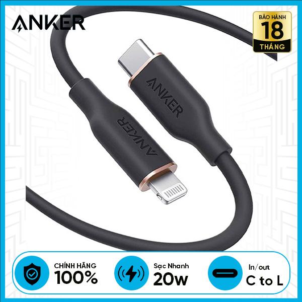 Cáp ANKER Type-C To Lightning MFI 20W 0.9m PowerLine III Flow (A8662)