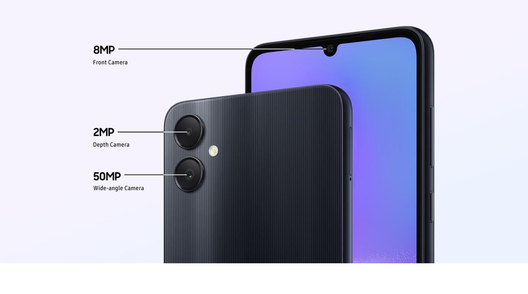 Camera k&eacute;p 13MP + 2MP Samsung Galaxy A05