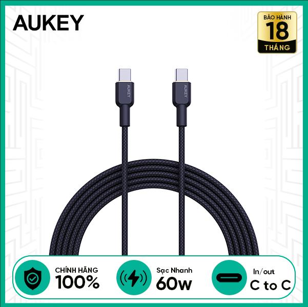 Cáp AUKEY C To C Bọc Dù 1m 60W CB-NCC1