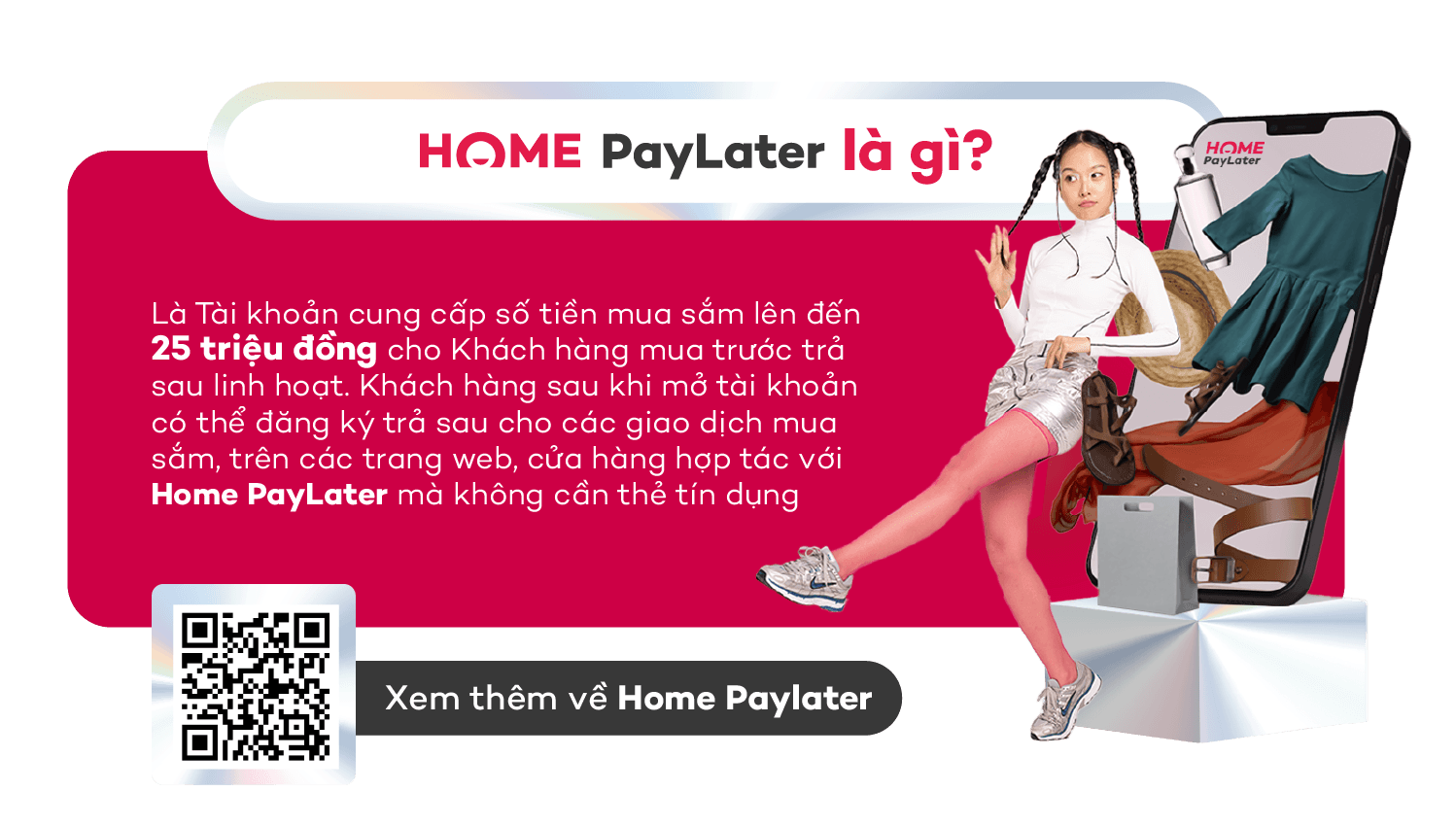 Homepaylater tài khoản cung cấp số tiền mua sắm đến