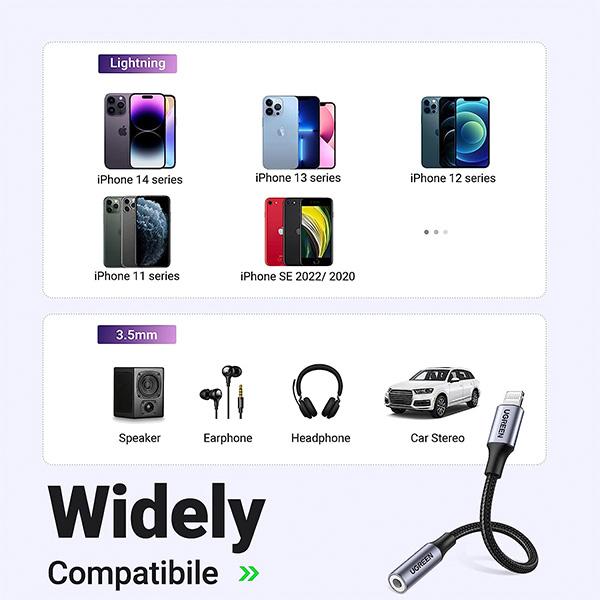 Jack Chuyển UGREEN Lightning To 3.5 mm
