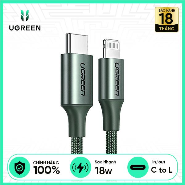 Cáp Sạc UGREEN 18W Type-C To Lightning MFI US304 1M