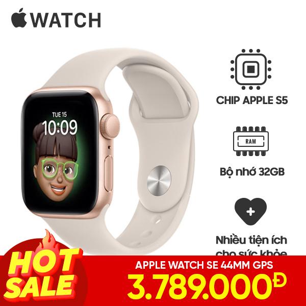 Apple Watch SE 44mm GPS Viền Nhôm Dây Cao Su Chính Hãng VN/A