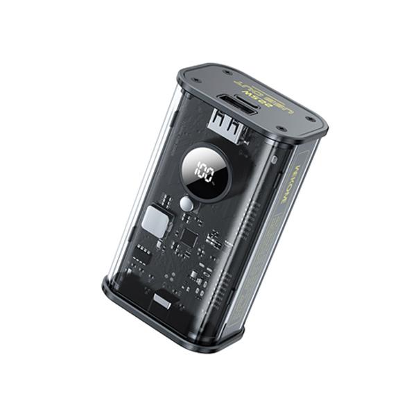 Pin Dự Phòng WEKOME WP-345 10.000mAh 22.5W Kèm Cáp Sạc Nhanh 2 trong 1 Thiết Kế Trong Suốt