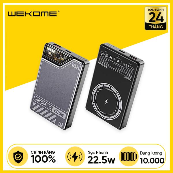 Pin Dự Phòng Không Dây WEKOME WP-11 10.000mAh Sạc Nhanh 22.5W/15W Thiết Kế Nhỏ Gọn - Dễ Dàng Mang Theo