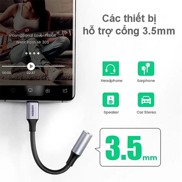 Jack Chuyển UGREEN Type-C To 3.5 mm Chính Hãng