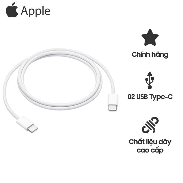 Cáp Sạc Nhanh APPLE C To C Dây Bọc Dù 60W 1m MW493 Chính Hãng