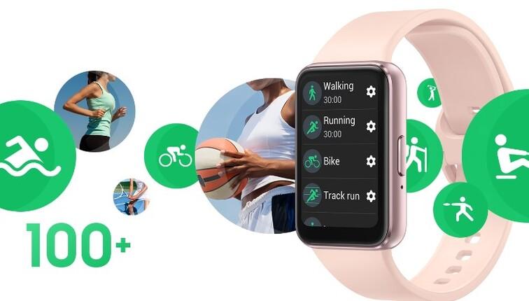 hơn 100 b&agrave;i tập tr&ecirc;n đồng hồ galaxy fit 3