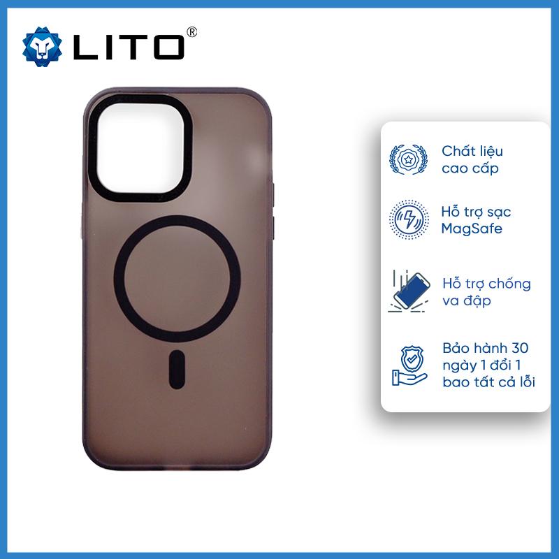 Ốp Lưng Magsafe LITO Nhám Mờ Cho iPhone 15 Pro