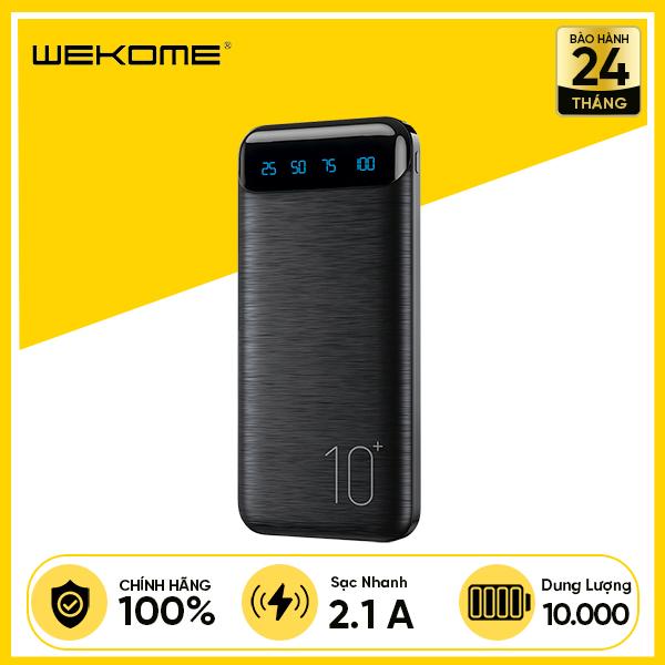 Pin Dự Phòng WEKOME WP-161 10.000mAh 10W, 2 cổng output USB-A