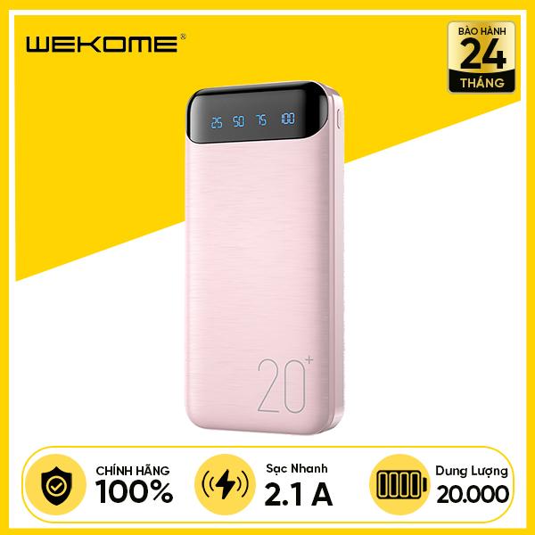 Pin Sạc Dự Phòng WEKOME WP-163 20.000mAh 10W, 2 cổng output USB-A