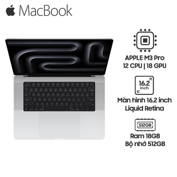 MacBook Pro M3 Pro 16 Inch (18GB/512GB) | Chính Hãng Apple Việt Nam