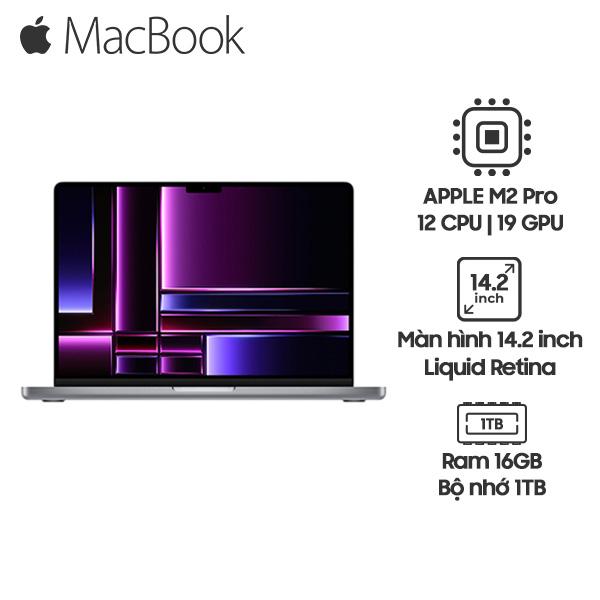 MacBook Pro 2023 14.2 Inch Chip M2 Pro 16GB/1TB SSD Chính Hãng