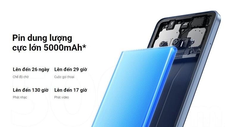 dung lượng pin xiaomi redmi a3