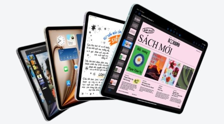 hệ điều h&agrave;nh ipadOS 17 tr&ecirc;n ipad air m2