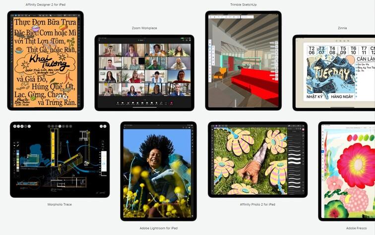 hệ sinh th&aacute;i ứng dụng tr&ecirc;n ipad air 6