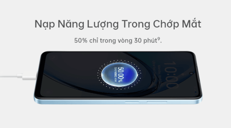 tốc độ sạc Oppo A60