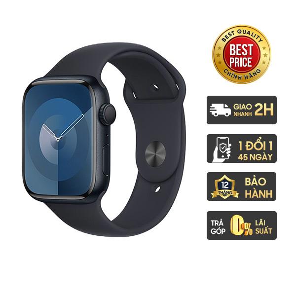 Apple Watch Series 9 45mm GPS Viền Nhôm Dây Cao Su Chính Hãng