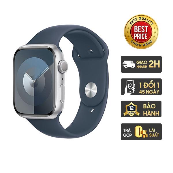 Apple Watch Series 9 45mm GPS Viền Nhôm Dây Cao Su Chính Hãng VN/A