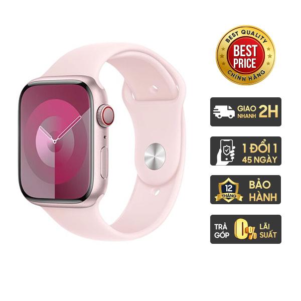 Apple Watch Series 9 45mm LTE Viền Nhôm Dây Cao Su Chính Hãng VN/A