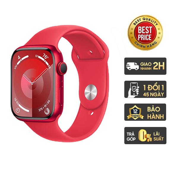 Apple Watch Series 9 45mm LTE Viền Nhôm Dây Cao Su Chính Hãng VN/A
