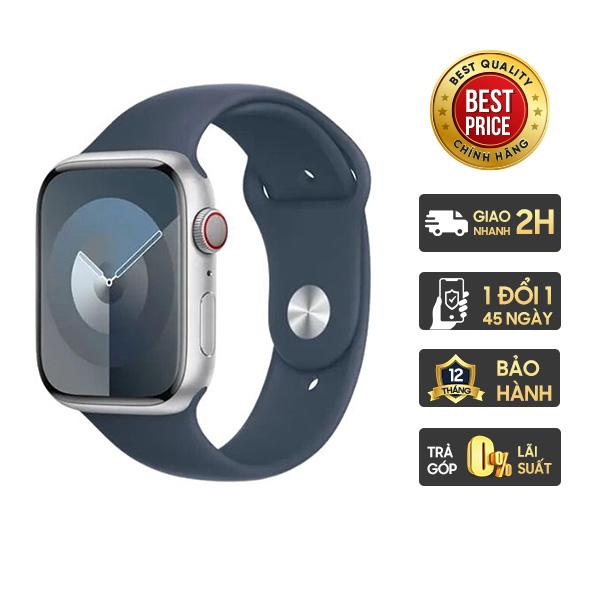 Apple Watch Series 9 41mm LTE Viền Nhôm Dây Cao Su Chính Hãng VN/A