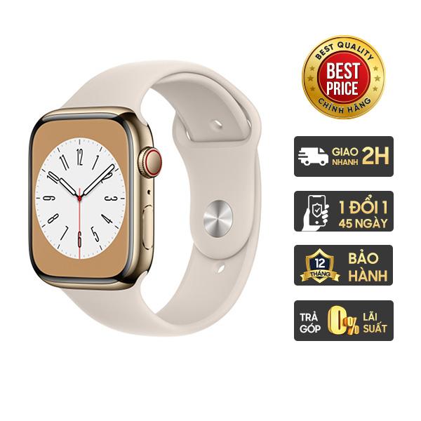 Apple Watch Series 8 41mm Viền Thép Dây Cao Su Chính Hãng Certified Refurbished