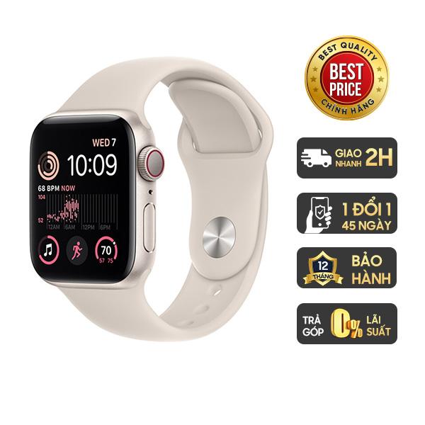 Apple Watch SE 2 44mm LTE Viền Nhôm Dây Cao Su Chính Hãng