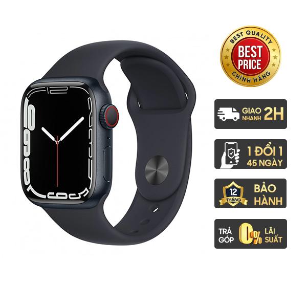 Apple Watch Series 7 45mm LTE Viền Nhôm Dây Cao Su Chính Hãng