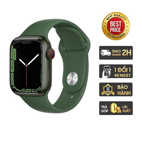 Apple Watch Series 7 41mm LTE Viền Nhôm Dây Cao Su Chính Hãng