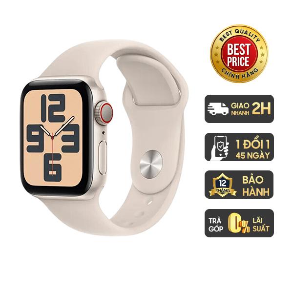 Apple Watch SE 2023 44mm LTE Viền Nhôm Dây Cao Su Chính Hãng