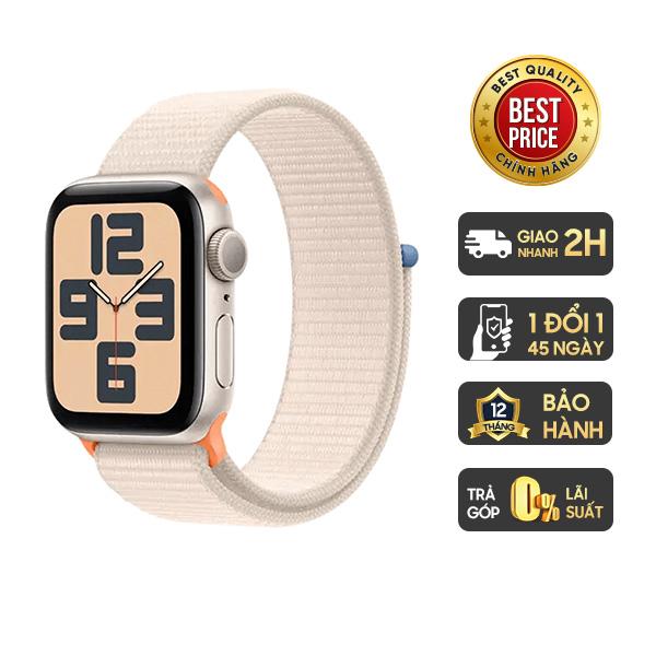 Apple Watch SE 2023 40mm GPS Viền Nhôm Dây Quấn Thể Thao Chính Hãng VN/A