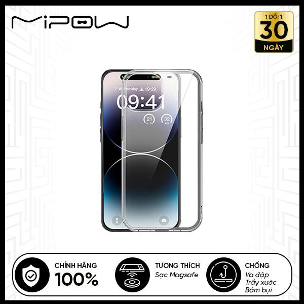 Ốp Lưng Trong Suốt Mipow Tempered Glass iPhone 15 Series