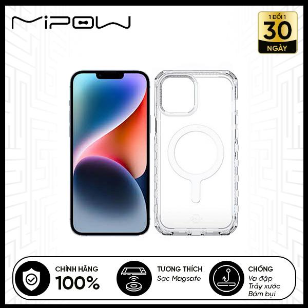 Ốp lưng Trong Suốt Mipow Magsafe Tempered Glass cho iPhone 14 Series