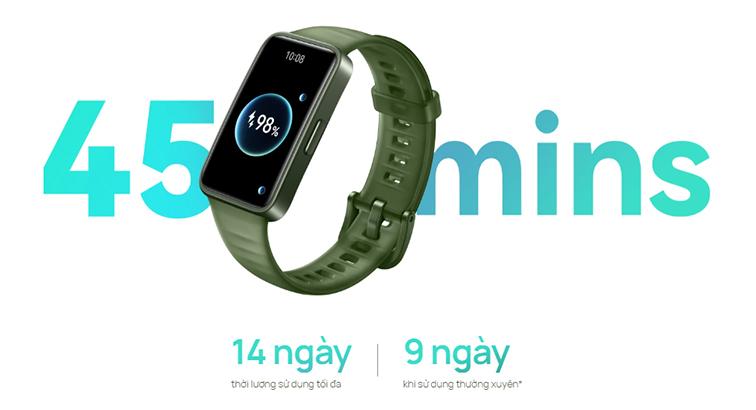 dung lượng pin huawei band 8