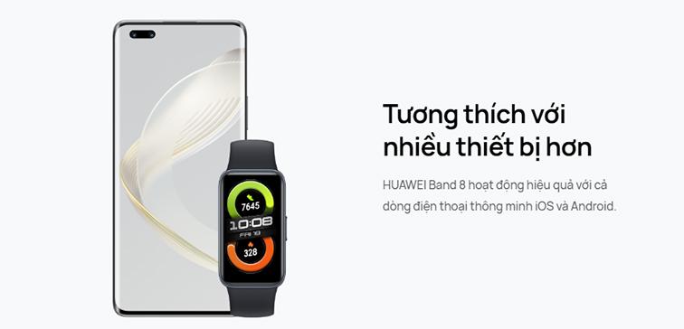 huawei band 8 tương th&iacute;ch nhiều thiết bị