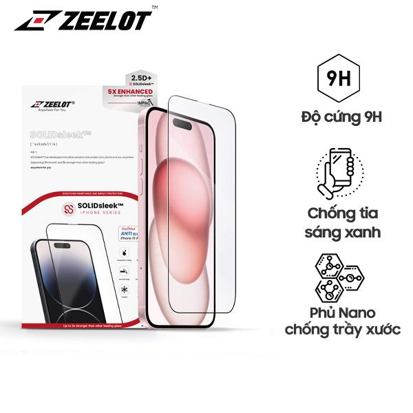 Miếng Dán Cường Lực Trong Suốt SOLIDsleek ZEELOT Cho iPhone