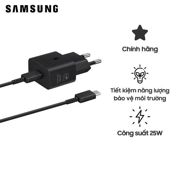 Bộ Sạc Nhanh Chính Hãng SAMSUNG 25W Power Adapter Đen (EP-T2510XBEGWW)