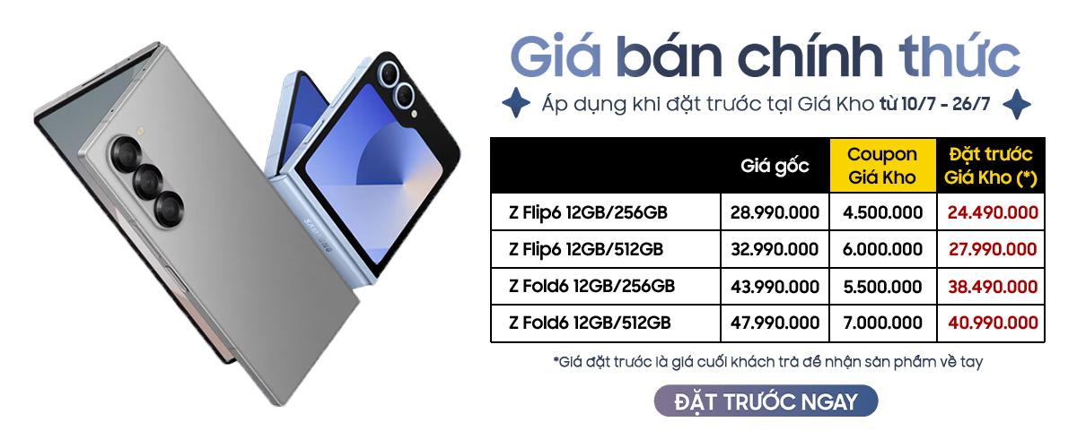 BẢNG GIÁ BÁN CHÍNH THỨC