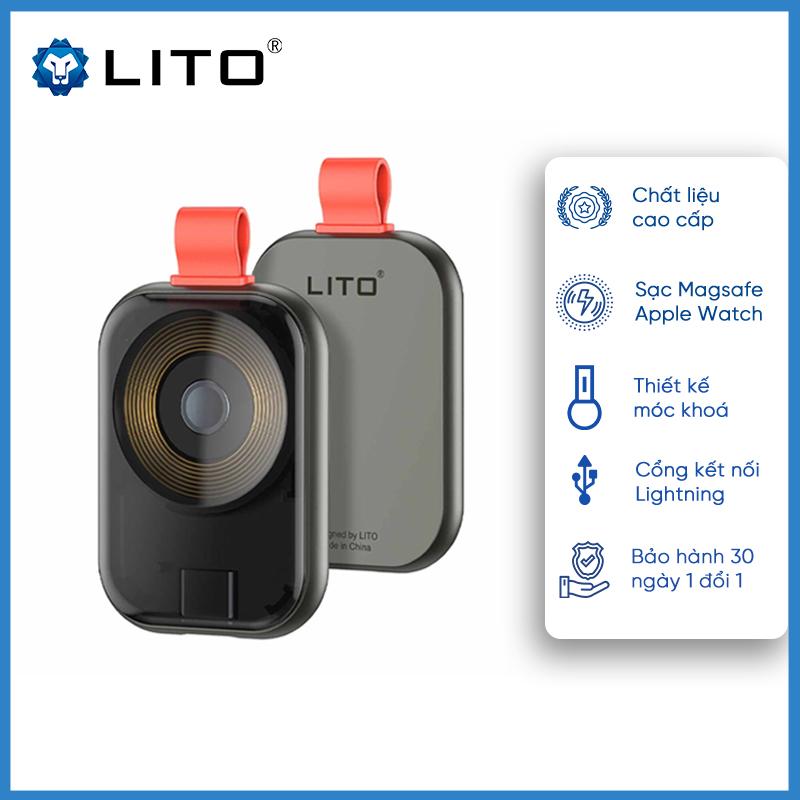 Đế Sạc Apple Watch LITO LC03 Input Lightning, Thiết Kế Hình Móc Khóa Tiện Lợi
