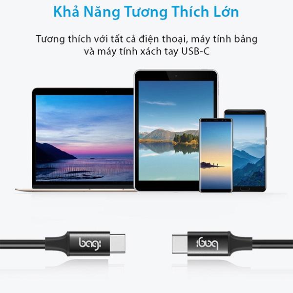 Cáp sạc nhanh Bagi Type C to Type C PD-C100W