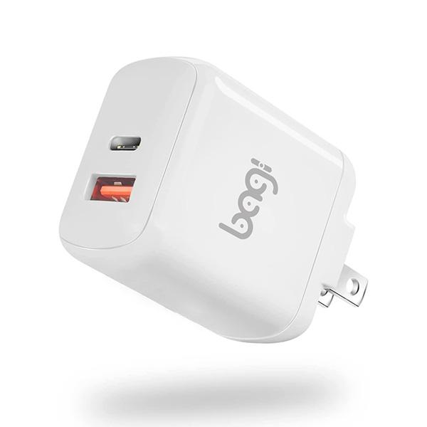 Củ sạc nhanh Bagi 2 cổng USB & Type-C PD 30W