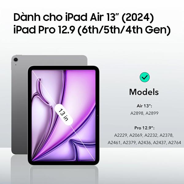 Bao Da ESR Rebound Magnetic Cho iPad Pro 12.9" (2020/2021/2022) | Air 6 13" 2024 | Air 2025