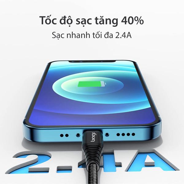 Cáp sạc nhanh Bagi C94 Type-C to Lightning 60W 1m | Chứng nhận Apple MFI