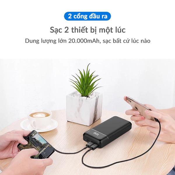 Pin Sạc Dự Phòng Nhanh Bagi P20 20.000mAh 22.5W