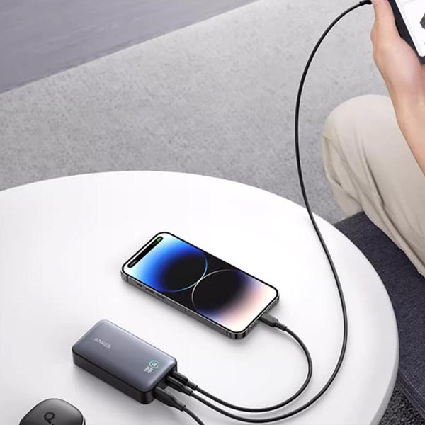 Pin Sạc Dự Phòng ANKER 553 Sạc Nhanh 30W 10.000mAh (A1256) Có Màn Hình Hiển Thị Dung Lượng Pin