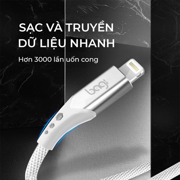 Cáp sạc nhanh Bagi PD-I120 Type-C to Lightning 35W 1m2