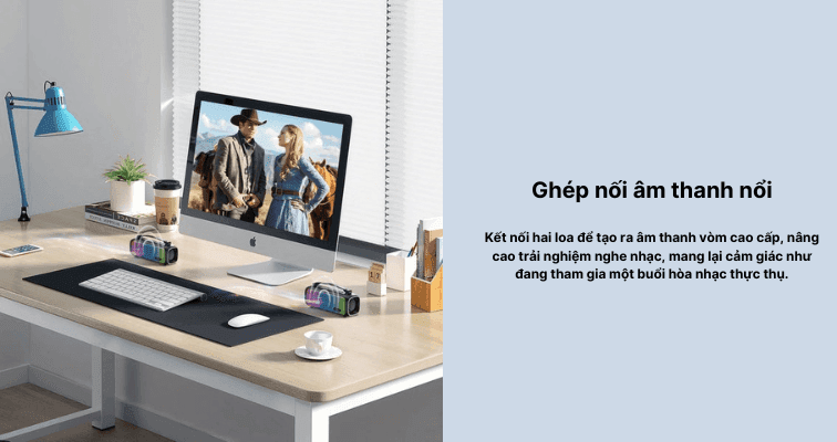 loa bluetooth Sounarc P3 gh&eacute;p nối &acirc;m thanh